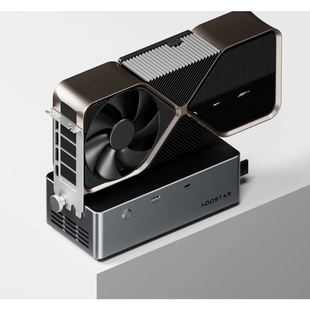 Oculink Egpu Dock Graphics Card - AOOSTAR AG02 外付けグラフィックカードドック（OCulink USB4搭載）、Huntkey 800W電源内蔵、ゲーミングPC用EGPUドッキングステーション