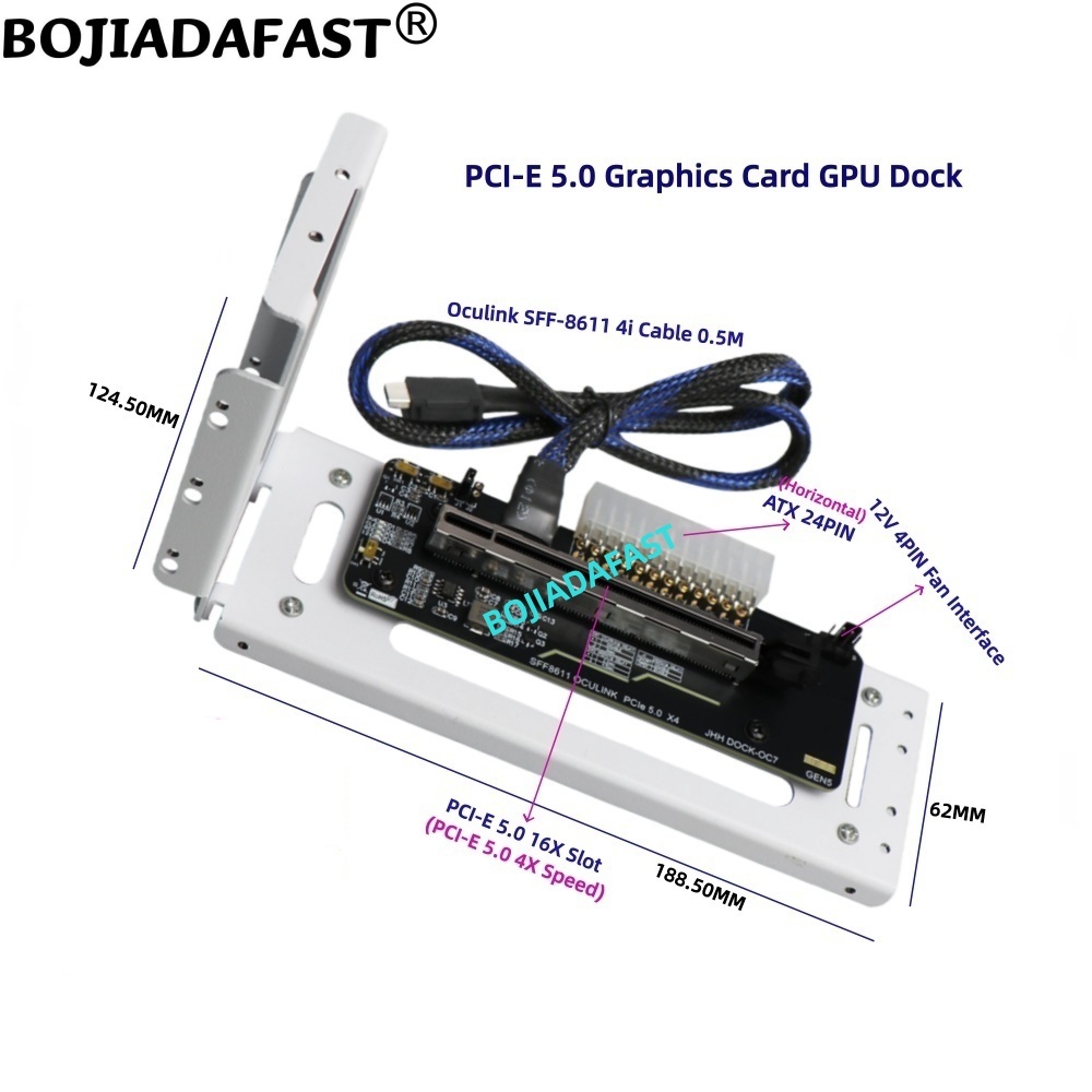 PCI-E 5.0 16X GEN5 アダプターカード Oc - Oculink Egpu Dock Graphics Card のレビューと価格