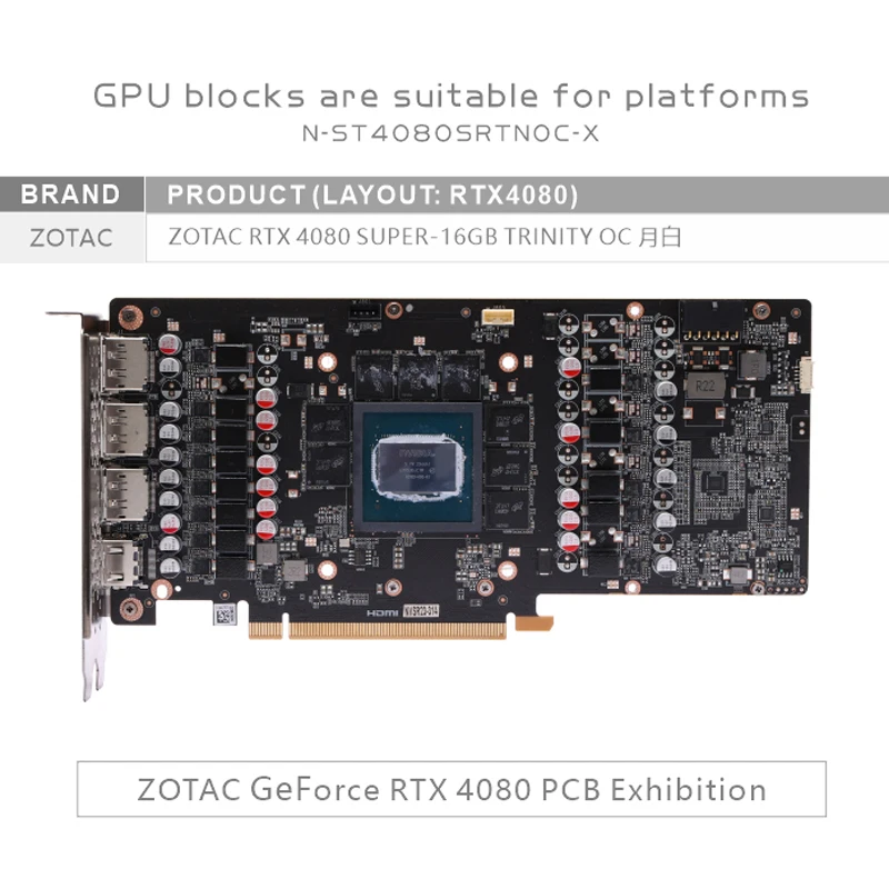 Bykski N-ST4080SRTNOC-X GPUブロッ - Rtx 4080 Super 16Gb のレビューと価格