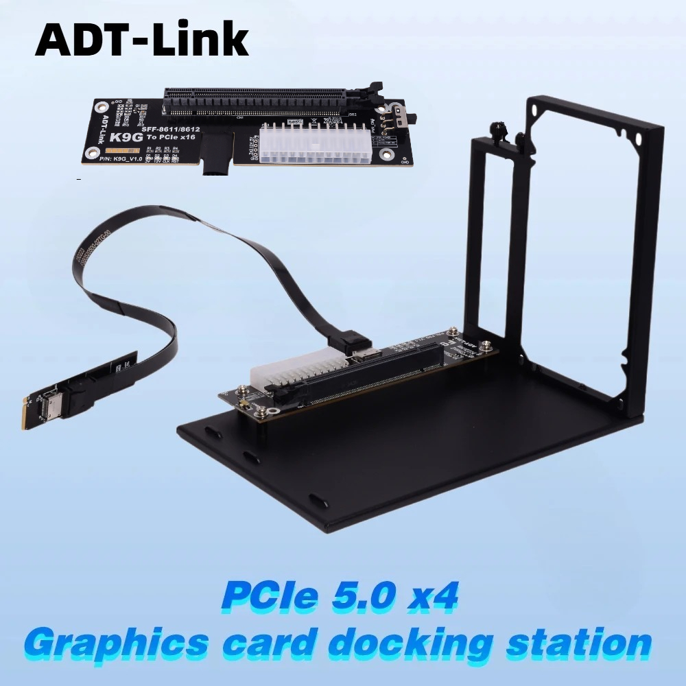 ADT-Link PCIe 5.0 4.0 128Gbps  - Oculink Egpu Dock Graphics Card のレビューと価格